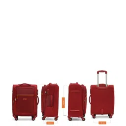 Citizen Striped Explorer Red Striped Soft Cabin Trolley Bag - 56 Cms image 3