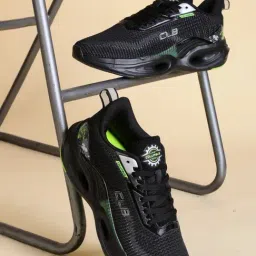 Columbus Men's Black Running Shoes-picture-21