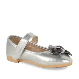 Passion Petals Kids Silver Mary Jane Shoes-image-27