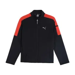 Puma Kids One8 Virat Kohli Black Color Block Pattern Jacket-picture-14