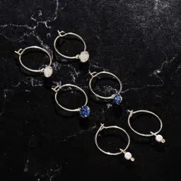 Accessorize London Gem Drop Earrings - Set of 3-image-88