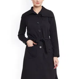 Belle Fille Black Regular Fit Long Coat-picture-29