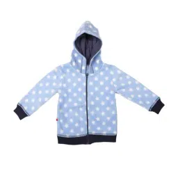 Nino Bambino Kids Blue & White Printed Hoodie-picture-38
