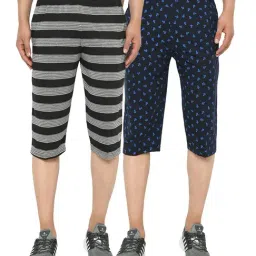 Vimal Jonney Black & Navy Regular Fit Capris - Pack of 2-picture-33
