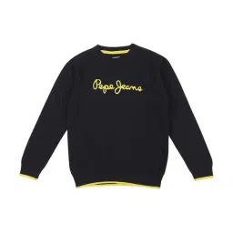 Pepe Jeans Kids Blue Cotton Regular Fit Full Sleeves Sweater-image-13