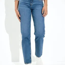 American Eagle Outfitters Blue Cotton Mid Rise Jeans-image-42
