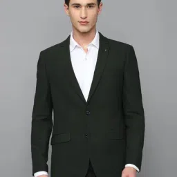 allen solly Men Green Ultra Slim Fit Solid Formal Blazer-picture-26