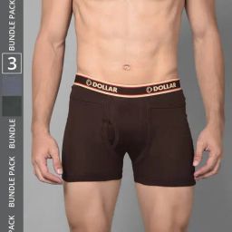 Dollar Bigboss Assorted Cotton Regular Fit Trunks - Pack Of 3-picture-6