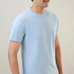 SleepZ by Raymond Blue Cotton Regular Fit Lounge T-Shirt image 5