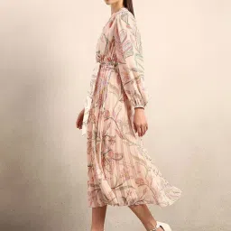 Vero Moda Peach Quartz Flared Fit Printed Dress image 3