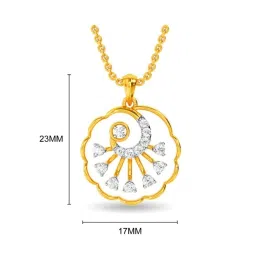 Kisna Diamond & Gold Jewellery 18k Lauryn Pendant image 3