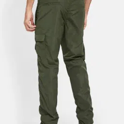 Octave Olive Cotton Regular Fit Trackpants image 2