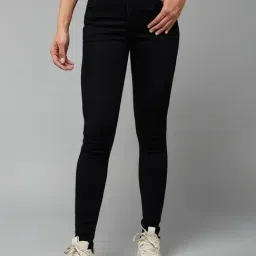 DOLCE CRUDO Black Slim Fit High Rise Jeans-image-67