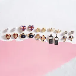 Accessorize London Stud Earrings - Set of 10-image-40