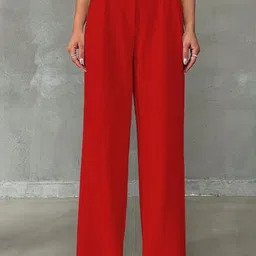 TOOCHKI Women Relaxed Straight Fit High-Rise Trousers-image-32