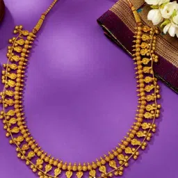 P.N.Gadgil Jewellers 24KT (916) BSI Hallmarked Yellow Gold Kolhapuri Saz Short Necklace For Women-image-16