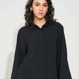 Annabelle By Pantaloons Black Beauty Loose Fit Shirt-picture-31