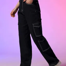 Kotty Black High Rise Wide Leg Jeans image 3