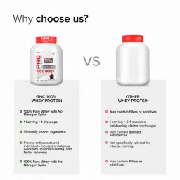 GNC Pro Performance 100% Whey Protein Chocolate Fudge Flavoured Post-Workout Powder - 4 lbs image 5