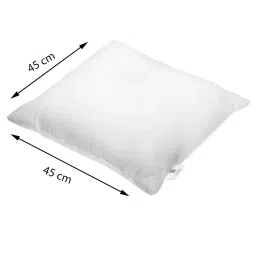 Romee White Microfibre Solid Cushions image 3