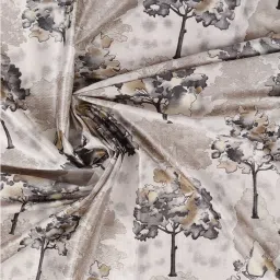 Romee Grey Polyester Floral Curtains and Sheers image 3