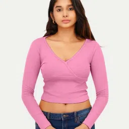 Radprix Vertical Striped V-Neck Cotton Top-picture-30