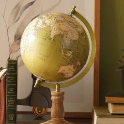 Pure Home and Living Green Iron Wire Decorative Globe with Stand (Large)-image-93