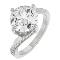 Emori 18k White Gold & Diamond 2 CT Twirl Solitaire Ring-picture-29