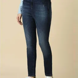 Allen Solly Navy Cotton Mid Rise Jeans image 3