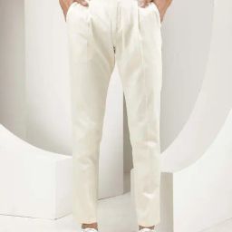 Rare Rabbit Yellow Regular Fit Solid Trousers-picture-12