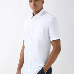 Peter England Blue Cotton Slim fit Other Shirts image 3