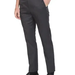 Arrow Dark Grey Regular Fit Trousers image 3