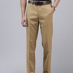 Van Heusen Men Slim Fit Self Design Textured Formal Trousers-picture-46