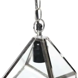 Home4U 'Iliana' Transparent & Silver
 Mild Steel Hanging Lamp - Set of 1 image 4