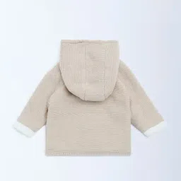 HOP Baby by Westside Beige Knitted Cotton Sweater image 2