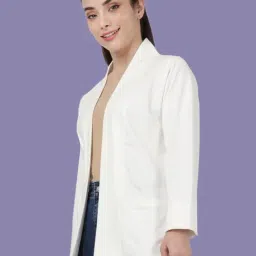 Kryptic Red and Off White Cotton Solid Open Front Shrug with Pockets, Pack of 2 image 4