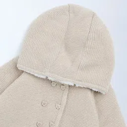 HOP Baby by Westside Beige Knitted Cotton Sweater image 3