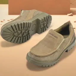 Woodland Men's Khaki Casual Loafers-picture-16