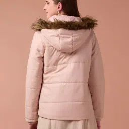 U.S. Polo Assn. Pink Plain Puffer Jacket image 2