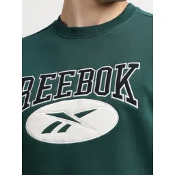 Reebok Green Cotton Regular Fit Printed Sweatshirt image 4