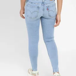 levi's Women's 710 Blue Skinny Fit Mid Rise Jeans image 2