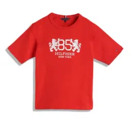 Tommy Hilfiger Kids Red Logo Regular Fit T-Shirt-picture-48
