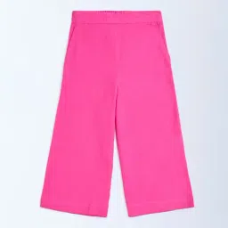 Utsa Kids by Westside Magenta Solid Cotton-Blend Pants-image-22