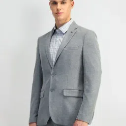 Arrow Grey Slim Fit Texture Blazer image 3