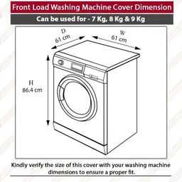The Furnishing Tree Blue Printed Washing Machine Cover image 4