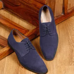 Louis Stitch Men's Prussian Blue Derby Shoes-picture-12