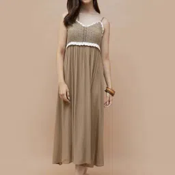 Ginger By Lifestyle Brown Regular Fit Dress-image-37