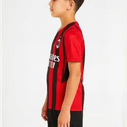 Dostitch Boys A C Milan V-Neck Dri-FIT T-shirt image 3