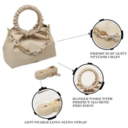 CANDY BAGS Textured PU Sling Bag with Quilted image 5