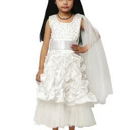 Wish little Girls Embellished Beads & Stone Satin Maxi Dress-image-60